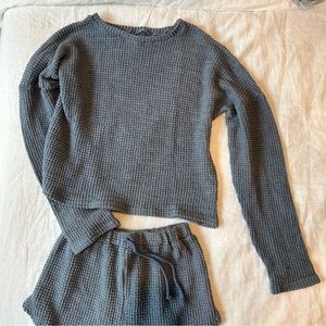 Blue Sweater Matching Set